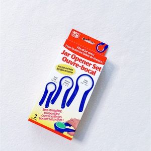 5/$18 CTG As Seen On TV Jar Opener Set of 3 Blue White BPA Free Anti-slip